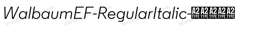 WalbaumEF-RegularItalic字体转换