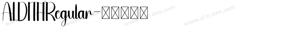 ALDITHRegular字体转换