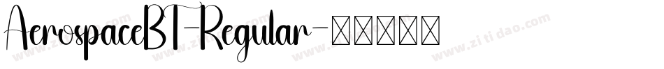 AerospaceBT-Regular字体转换
