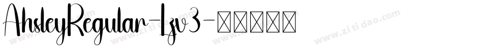 AhsleyRegular-Lzv3字体转换