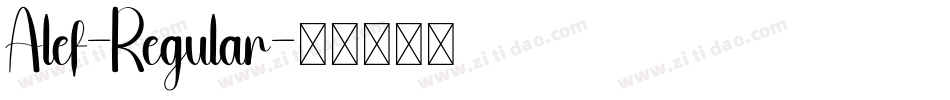 Alef-Regular字体转换