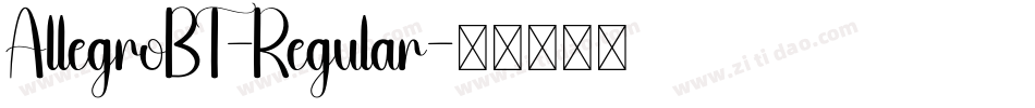 AllegroBT-Regular字体转换