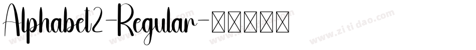 Alphabet2-Regular字体转换