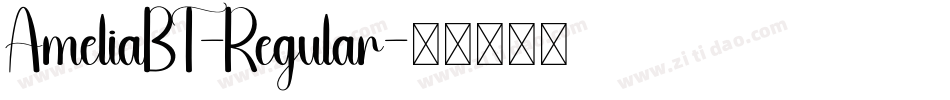 AmeliaBT-Regular字体转换