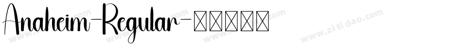 Anaheim-Regular字体转换