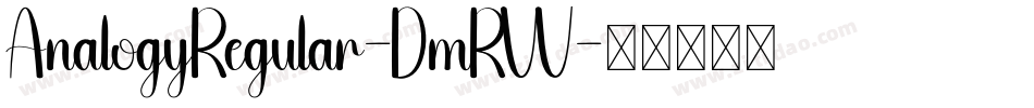 AnalogyRegular-DmRW字体转换