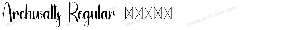 Archwaltz-Regular字体转换
