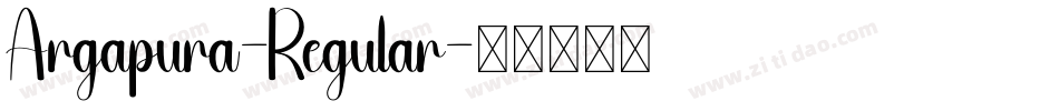 Argapura-Regular字体转换