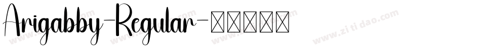 Arigabby-Regular字体转换