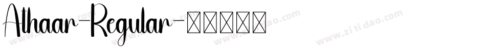 Athaar-Regular字体转换