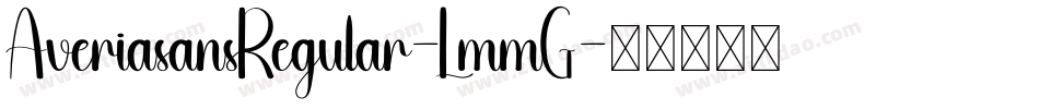 AveriasansRegular-LmmG字体转换