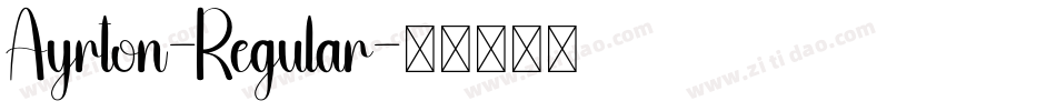Ayrton-Regular字体转换