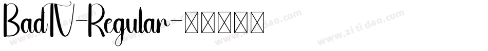 BadTV-Regular字体转换