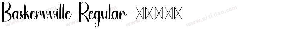 Baskervville-Regular字体转换