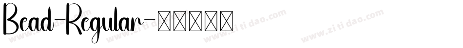 Bead-Regular字体转换