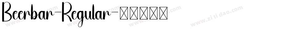 Beerbar-Regular字体转换