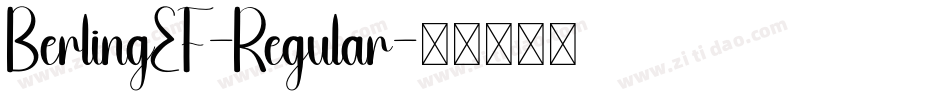 BerlingEF-Regular字体转换
