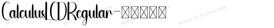 CalculusLCDRegular字体转换