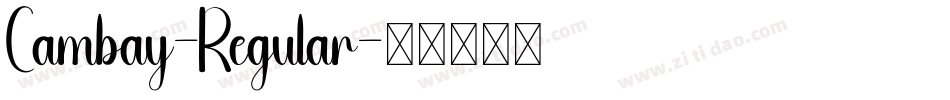 Cambay-Regular字体转换