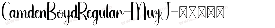 CamdenBoydRegular-MwjJ字体转换