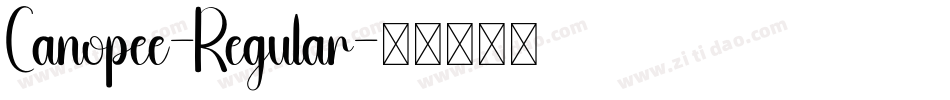 Canopee-Regular字体转换