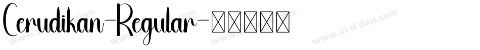 Cerudikan-Regular字体转换