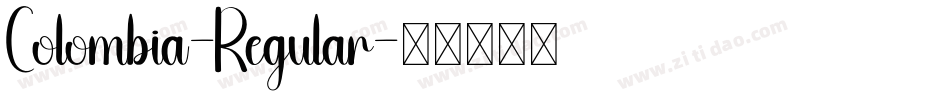 Colombia-Regular字体转换