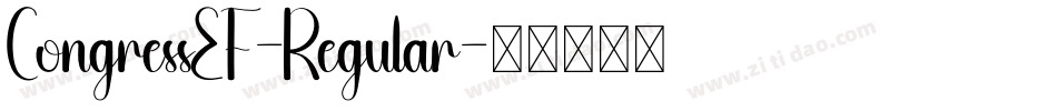 CongressEF-Regular字体转换