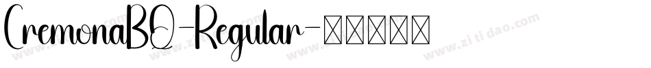 CremonaBQ-Regular字体转换