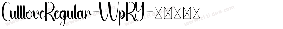 CultloveRegular-WpRY字体转换