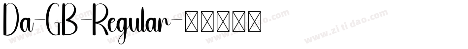 Da-GB-Regular字体转换