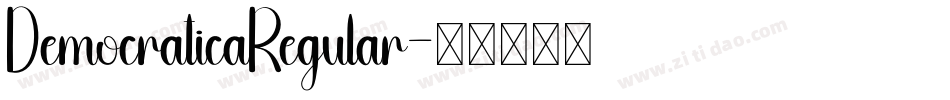 DemocraticaRegular字体转换