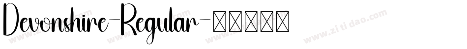 Devonshire-Regular字体转换