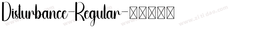 Disturbance-Regular字体转换