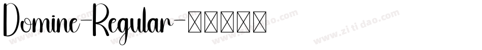 Domine-Regular字体转换