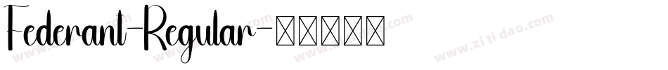 Federant-Regular字体转换
