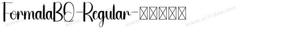FormataBQ-Regular字体转换