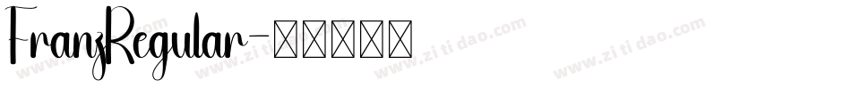 FranzRegular字体转换