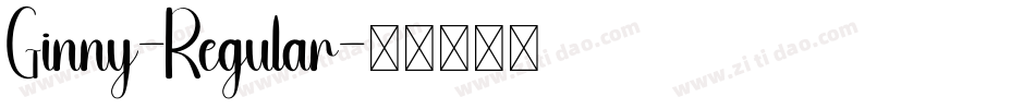 Ginny-Regular字体转换