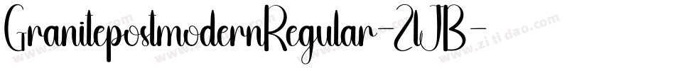 GranitepostmodernRegular-ZlJB字体转换 GranitepostmodernRegular-ZlJB字体转换