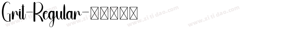 Grit-Regular字体转换