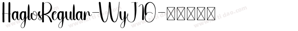 HaglosRegular-WyJ1O字体转换