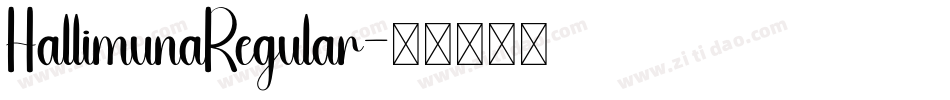 HallimunaRegular字体转换