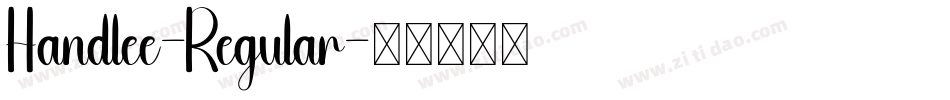 Handlee-Regular字体转换