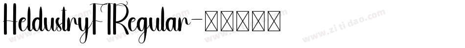 HeldustryFTRegular字体转换