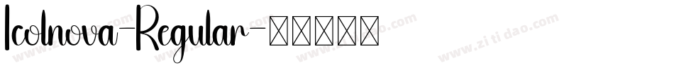 Icolnova-Regular字体转换