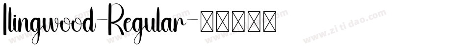Ilingwood-Regular字体转换