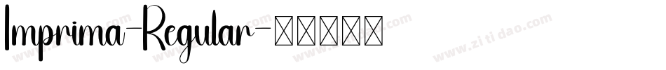 Imprima-Regular字体转换