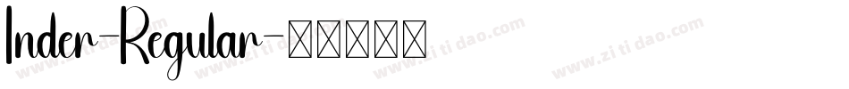 Inder-Regular字体转换