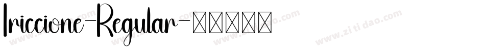 Iriccione-Regular字体转换